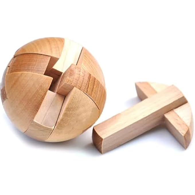 BALL LOCK 3D MAGIC PUZZLE LUXURY WOODEN BRAIN PUZZLE UNIQUE DESIGN BRAIN TEASER KIDS ADULT INTELLECTUAL TOY GIFT KONGMING LOCK WOOD BLOCK CUBE JIGSAW PUZZLE, YLY2022-YQS, STYLE8 - Image 2